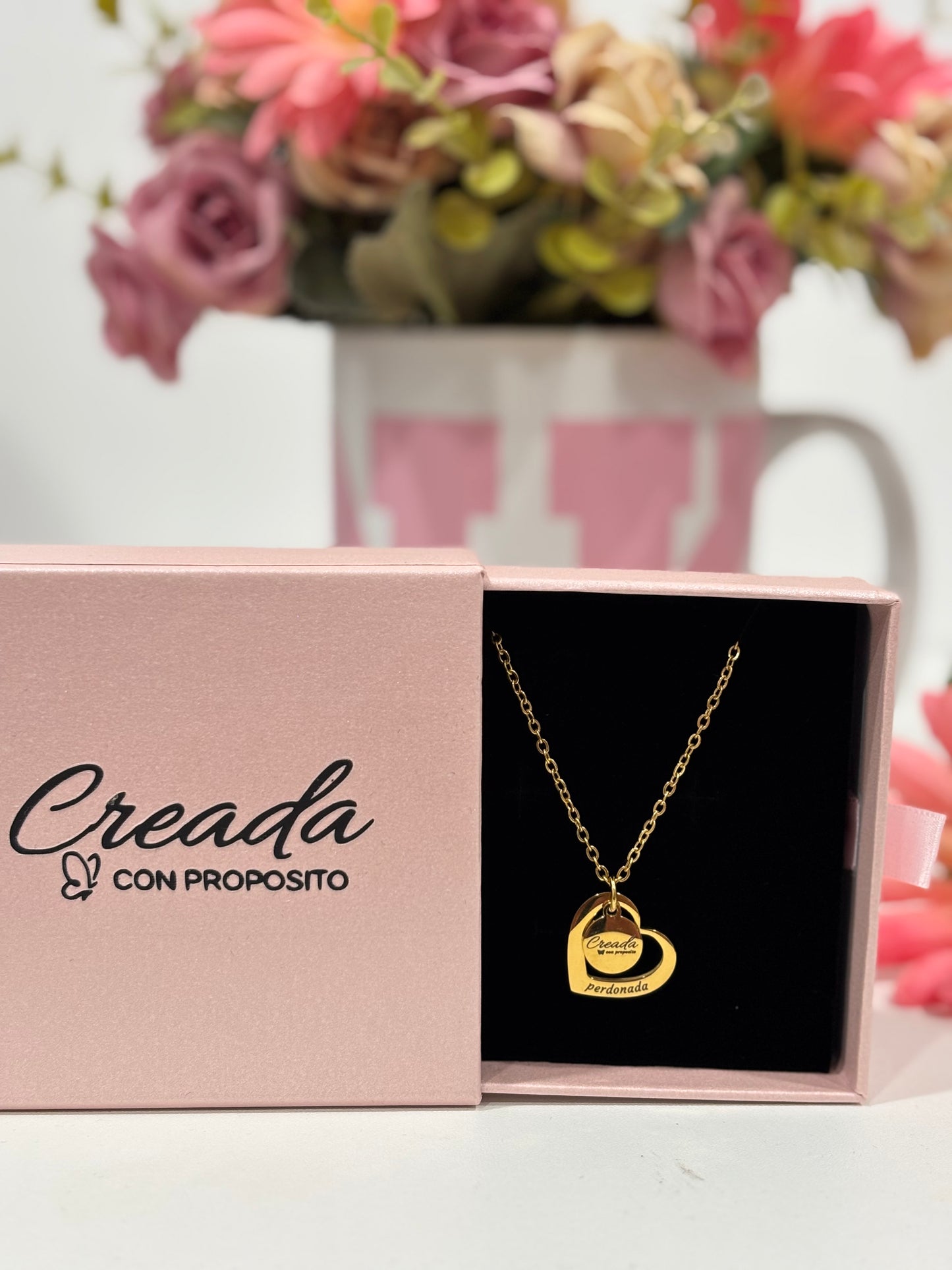 Cadena , perdona (color oro)