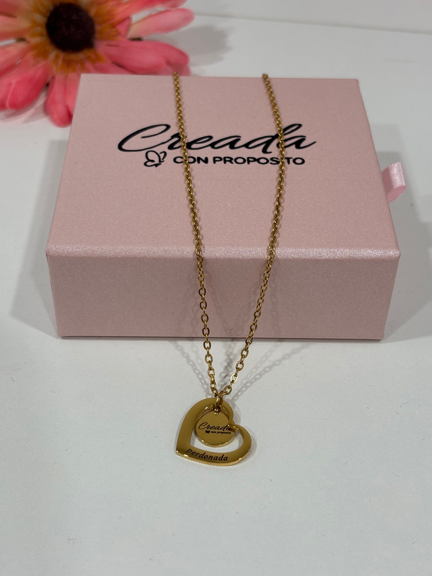 Cadena , perdona (color oro)