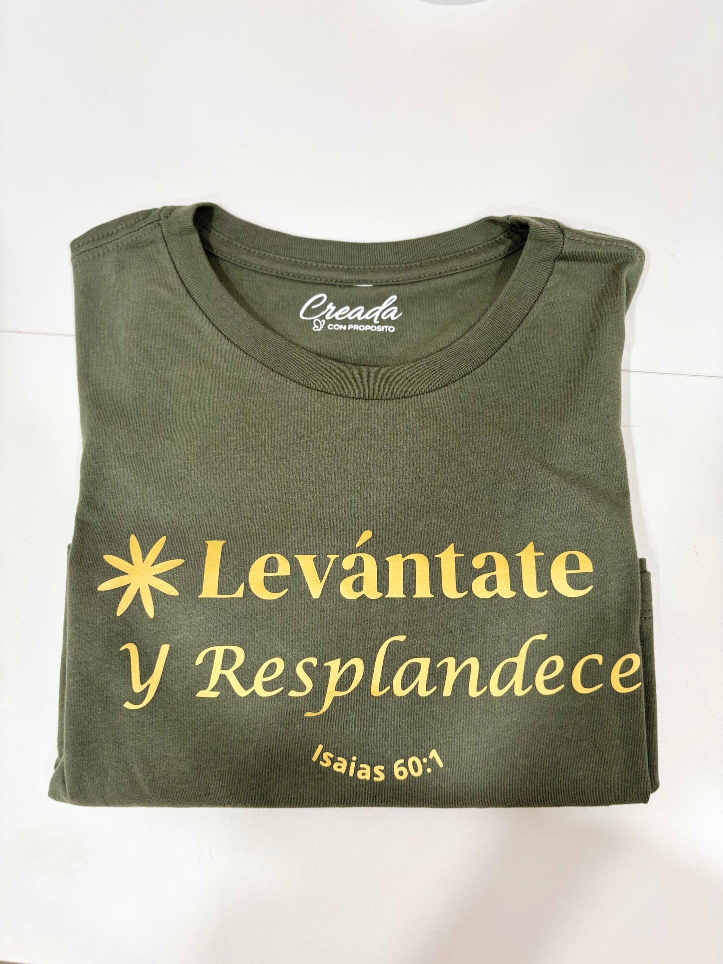 Camiseta, Levántate y Resplandece (isaias 60:1)