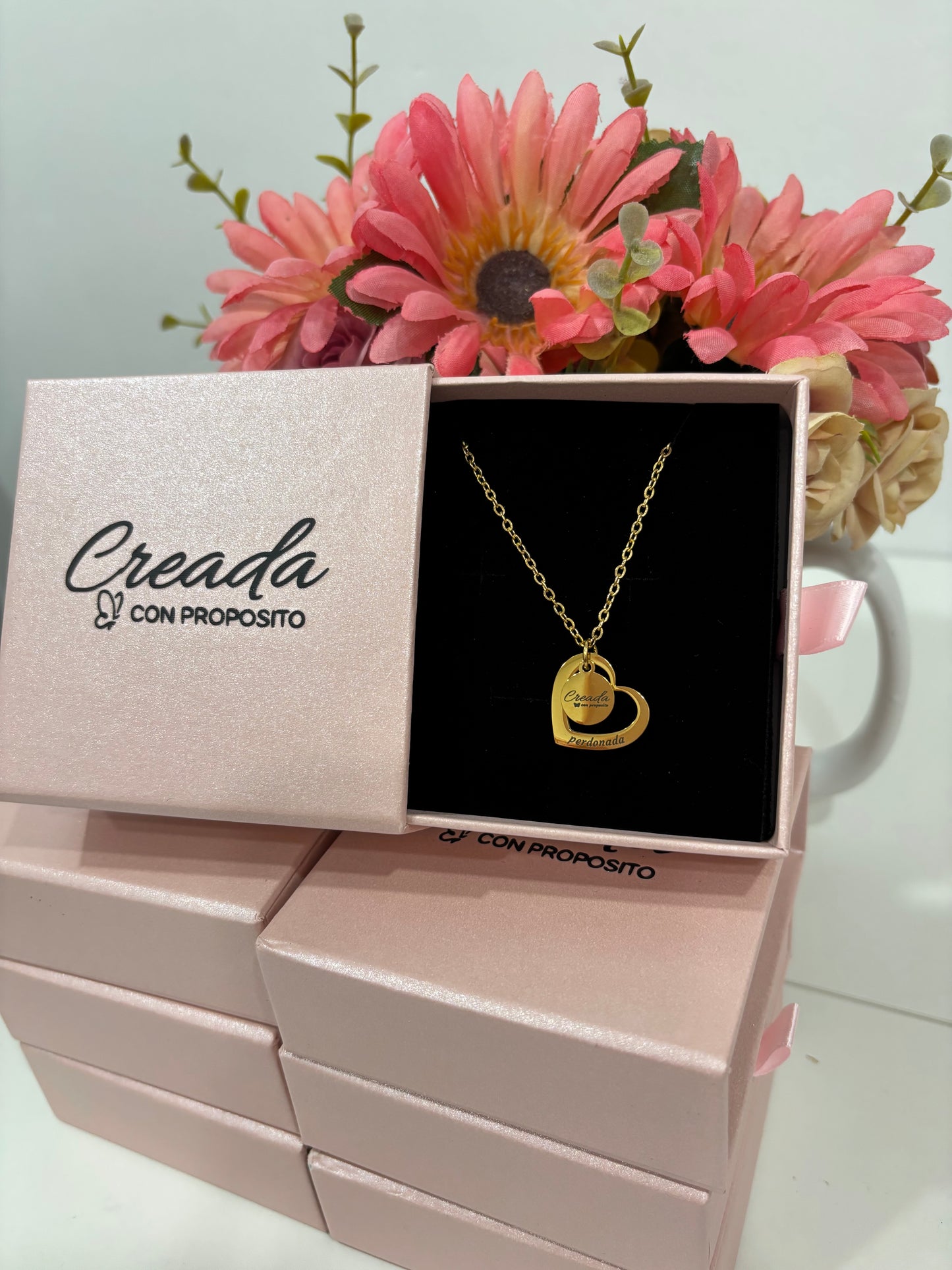 Cadena , perdona (color oro)