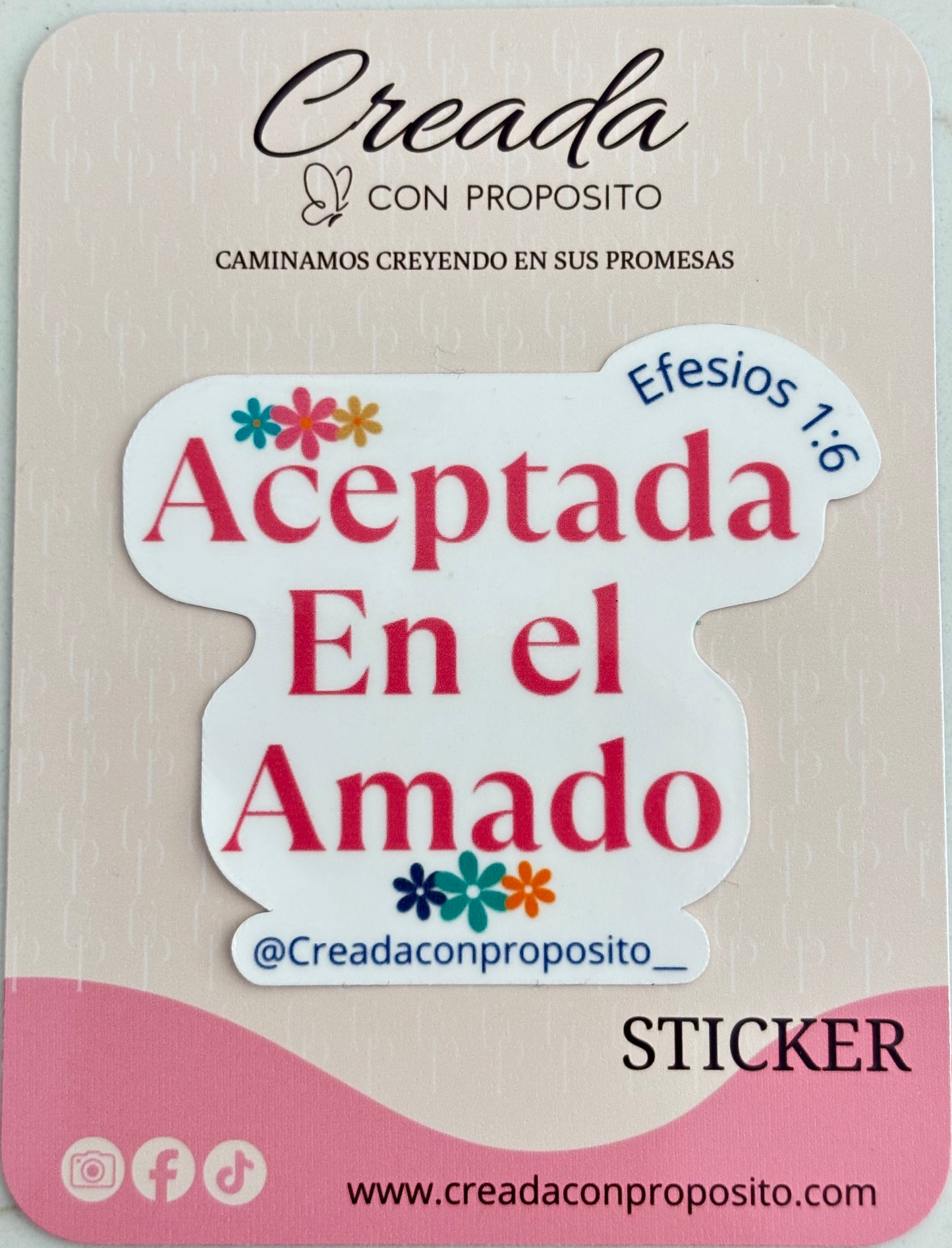 Sticker, Aceptada En El Amado.