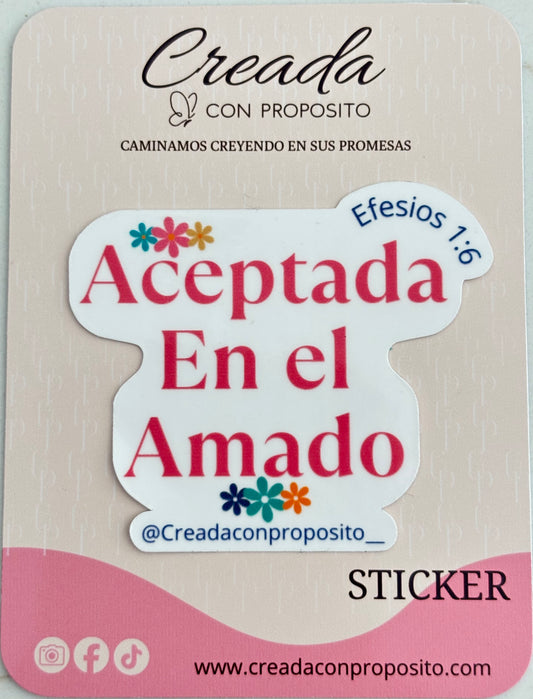 Sticker, Aceptada En El Amado.