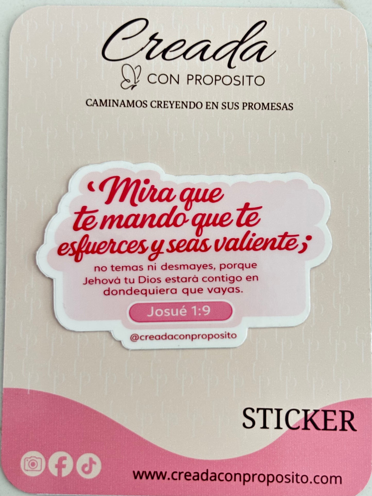 Sticker, Esfuérzate y se valiente